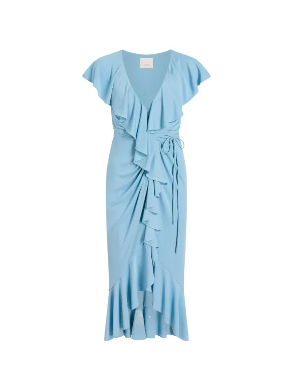 cinq a sept dress blue Dasha Satin Maxi Dress Navy main image 0