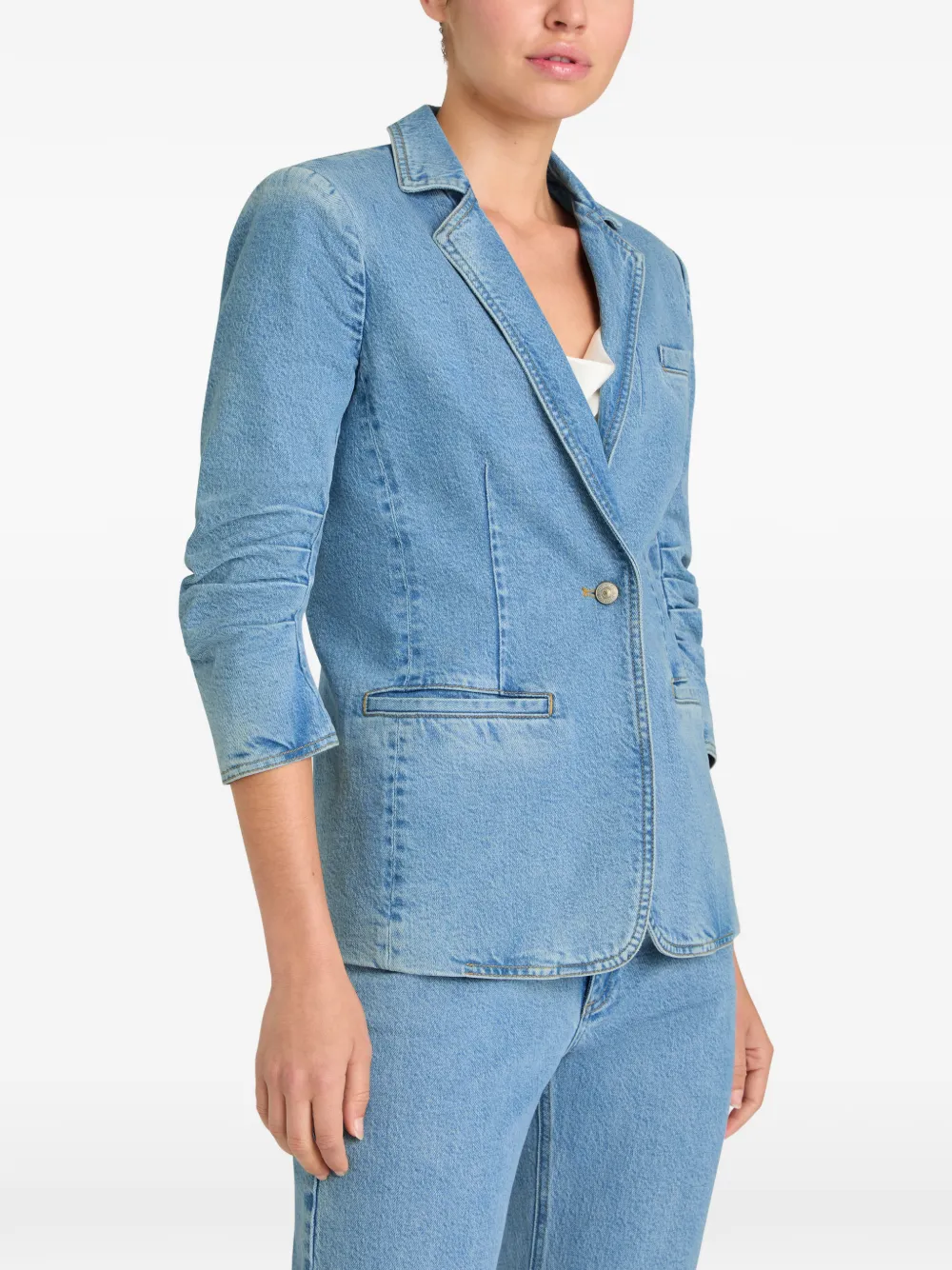 Cinq A Sept Khloe denim blazer Blauw