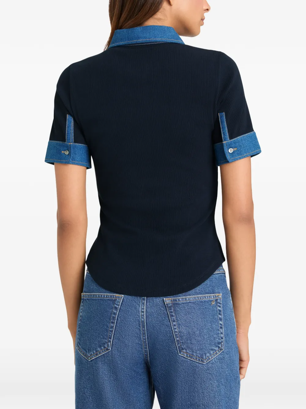 Cinq A Sept Jaden polotop met korte mouwen Blauw