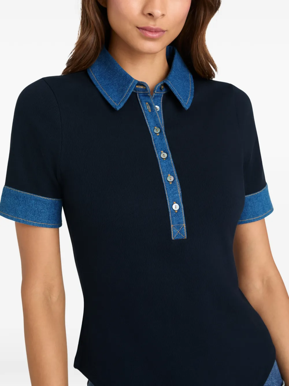 Cinq A Sept Jaden polotop met korte mouwen Blauw