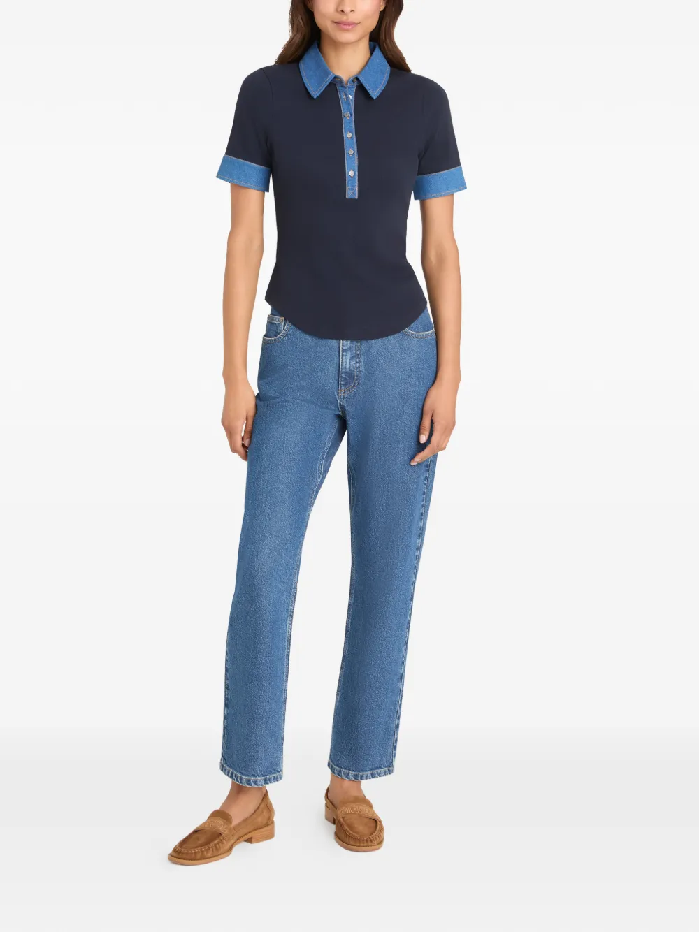 Cinq A Sept Jaden polotop met korte mouwen Blauw