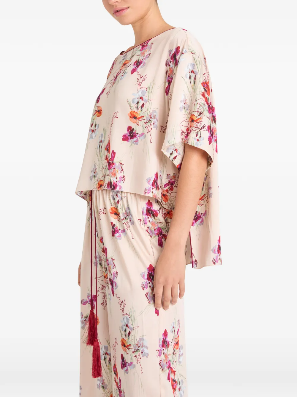 Floral Print Layered Blouse