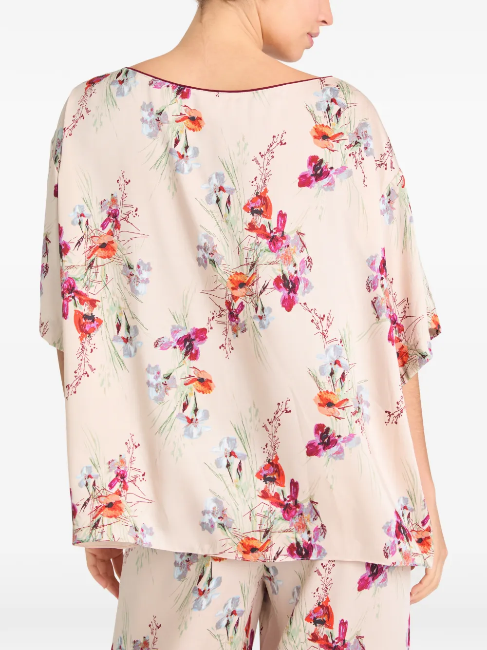 Floral Print Layered Blouse
