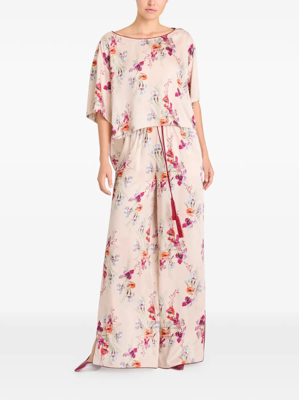 Floral Print Layered Blouse