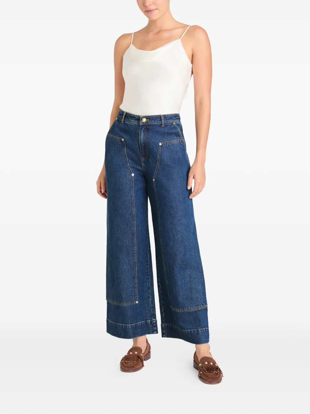 Cinq A Sept Ryker jeans met vlakken Blauw