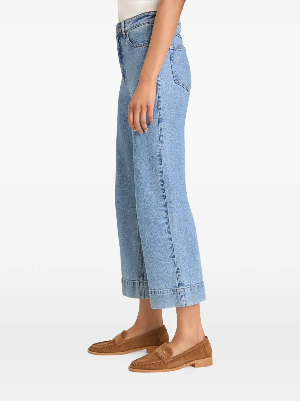 Cinq A Sept Joey cropped jeans met wijde pijpen Blauw