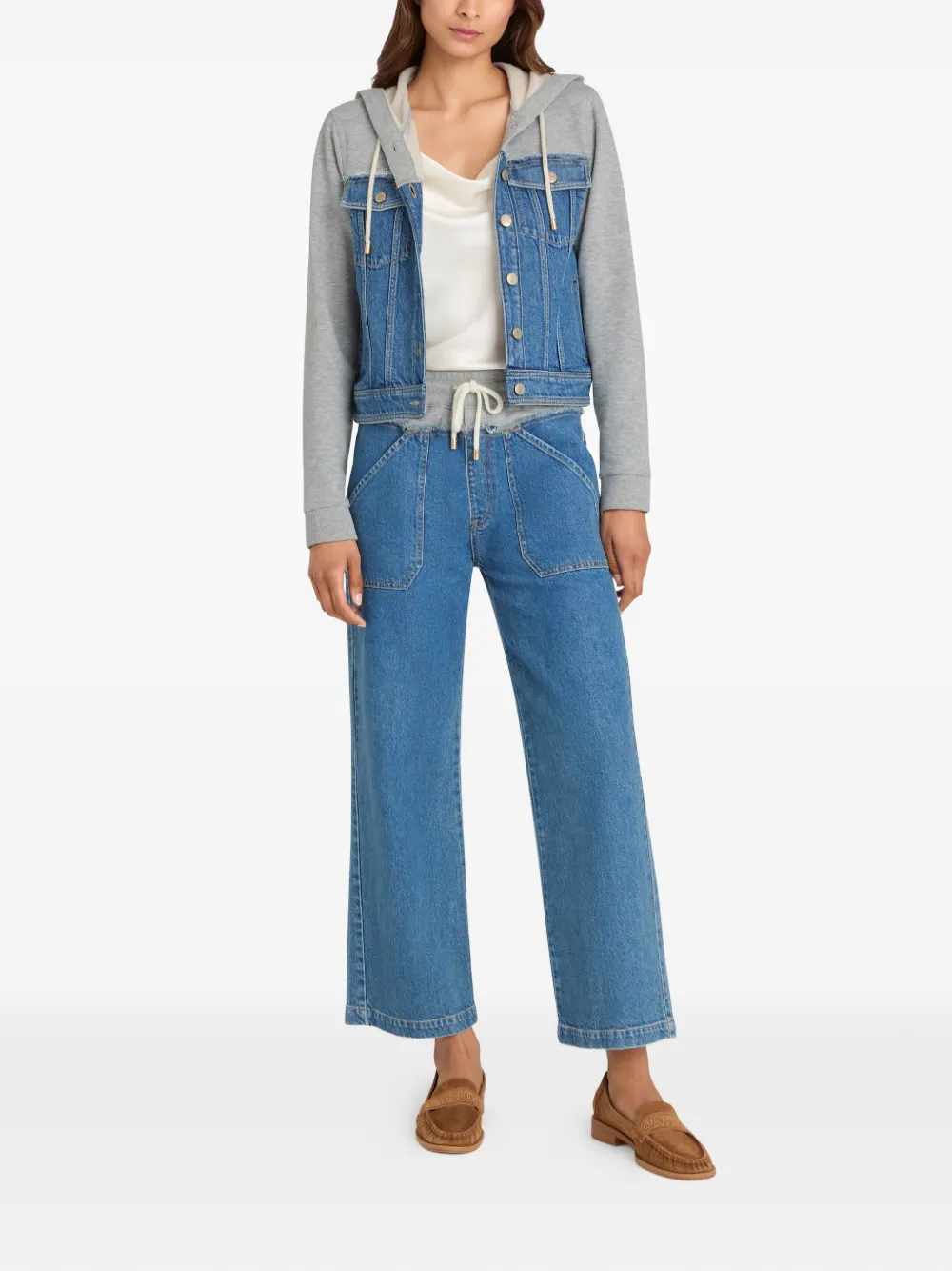  Cinq A Sept Serena Drawstring Wide-leg Jeans - Blue 