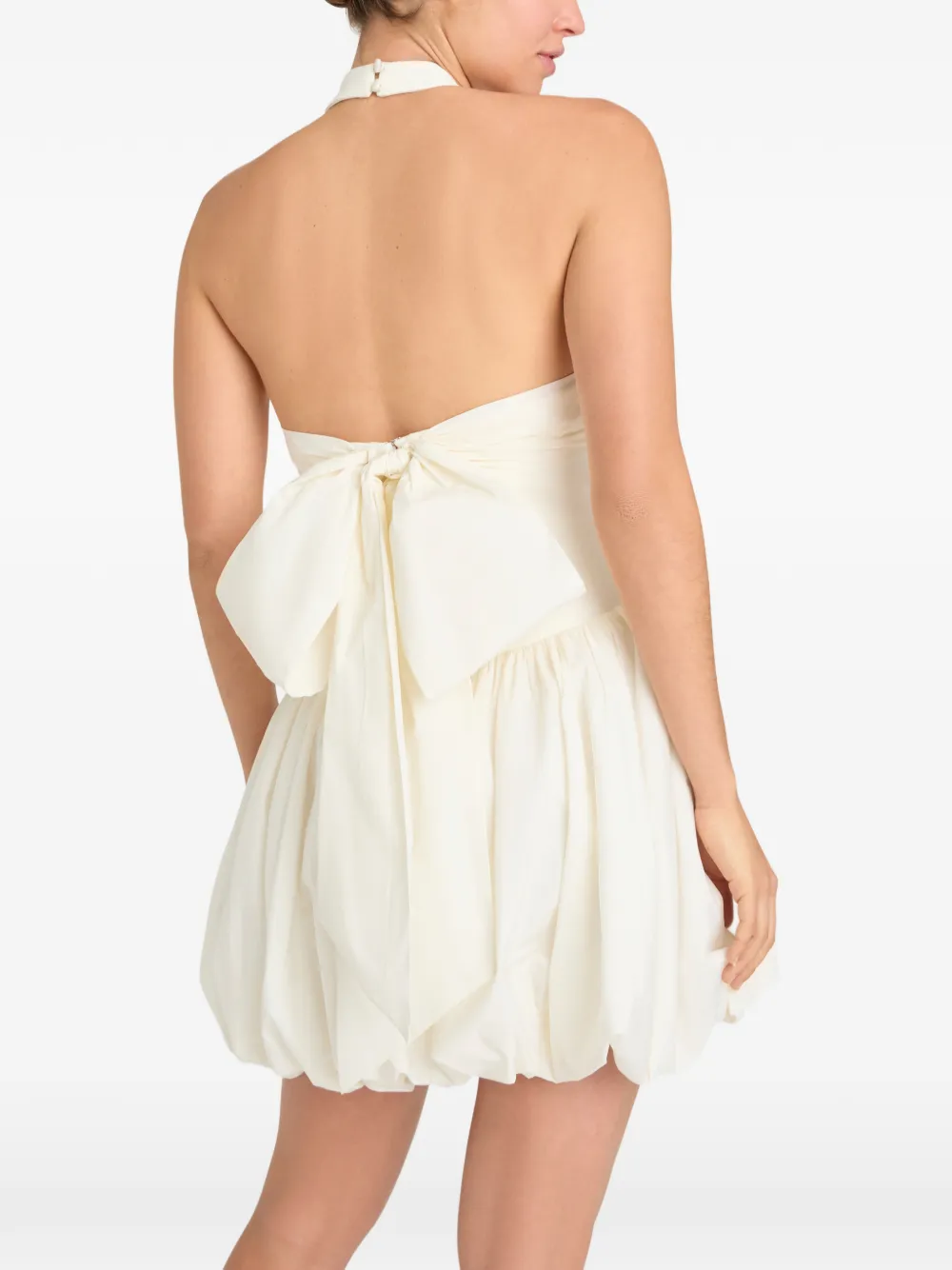 Cinq A Sept Macia jurk met halterstrik Beige