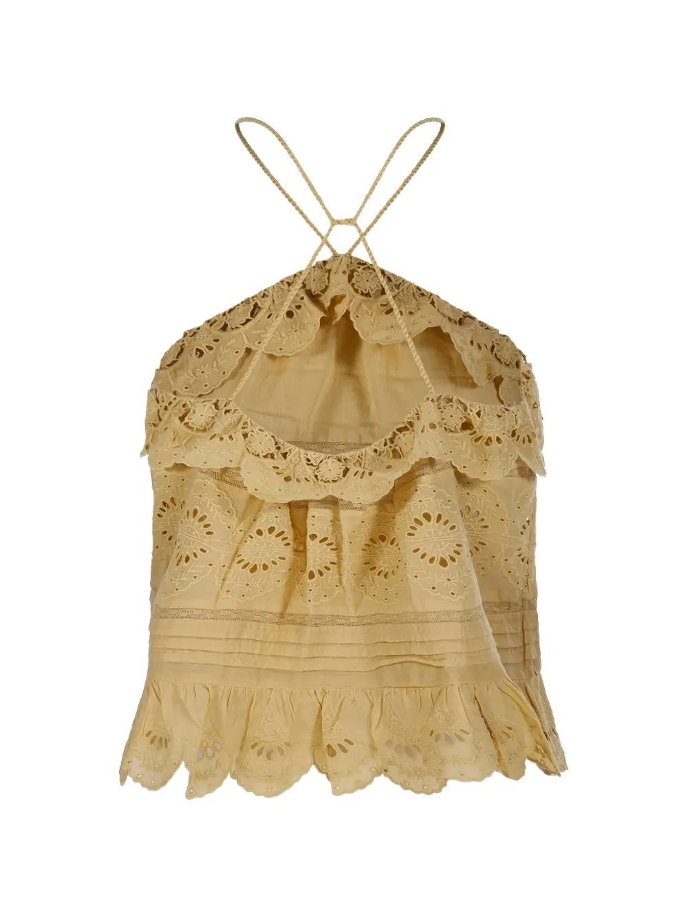  Marant étoile Eyelet Ruffled Top - Neutrals 