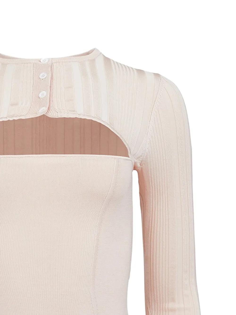  Fleur Du Mal Button Rib Bodysuit - Neutrals 