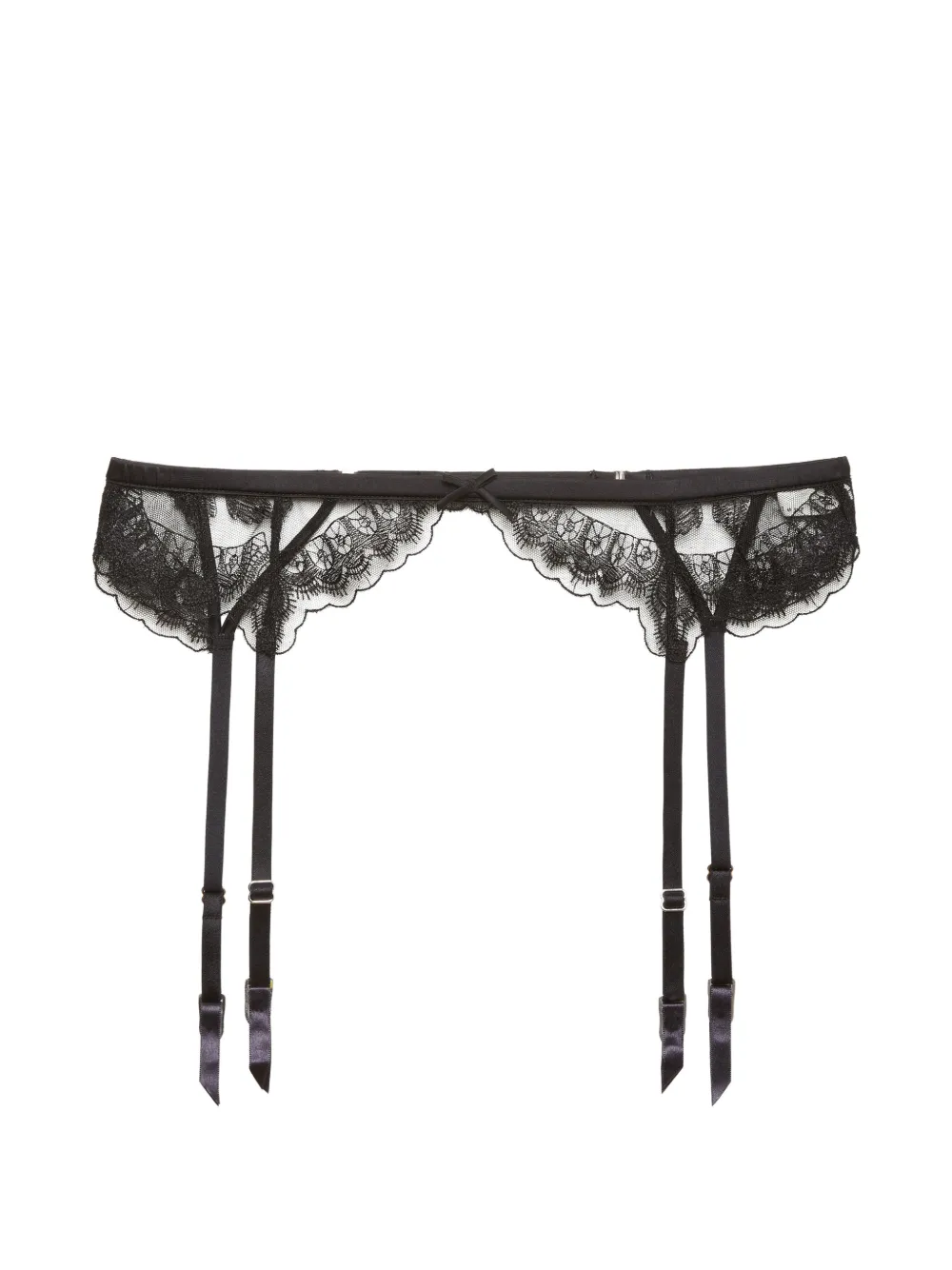 Fleur Du Mal Mila lace-trim garter belt - Nero