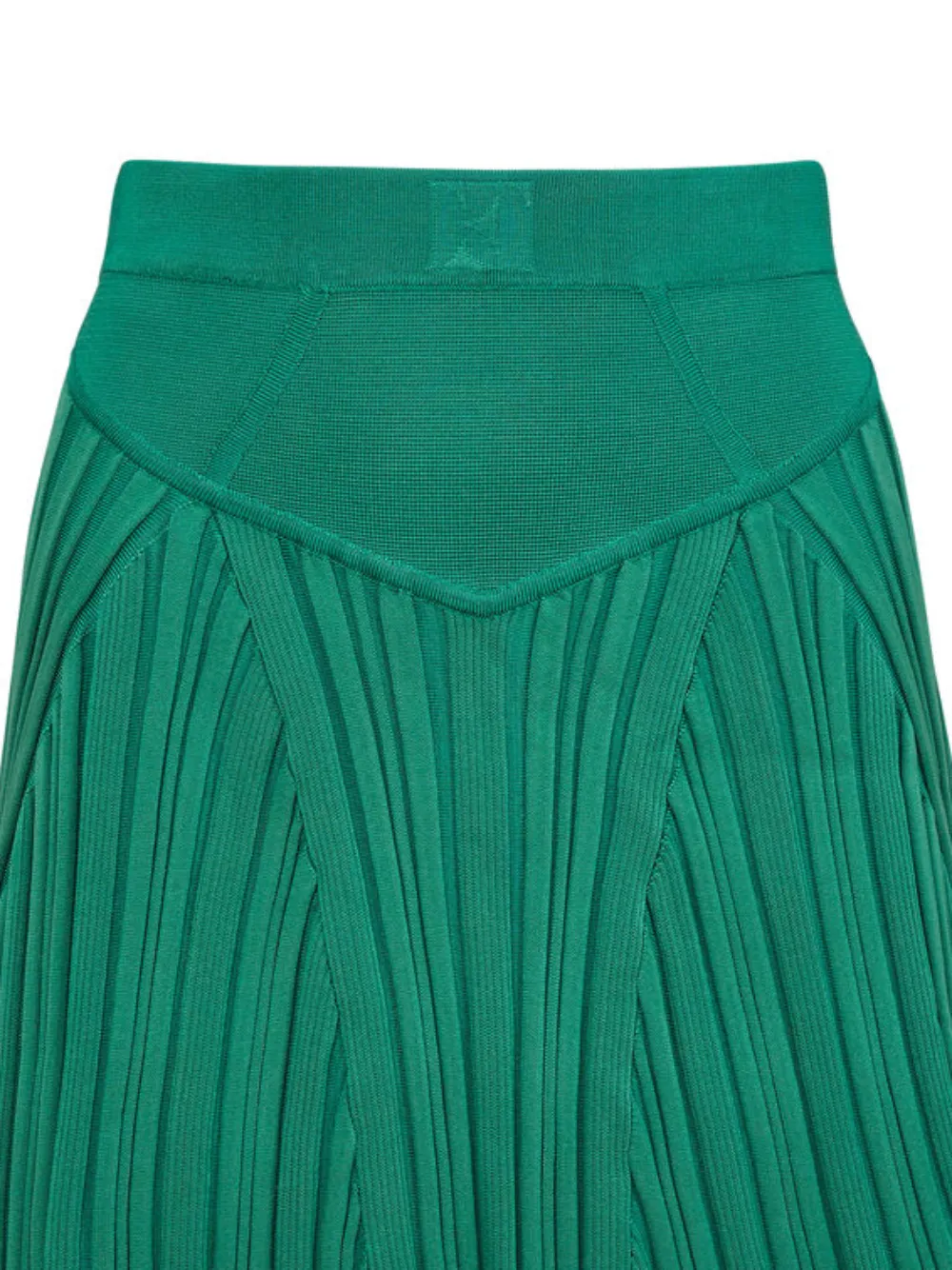 Fleur Du Mal Geribbelde flared mini-rok Groen
