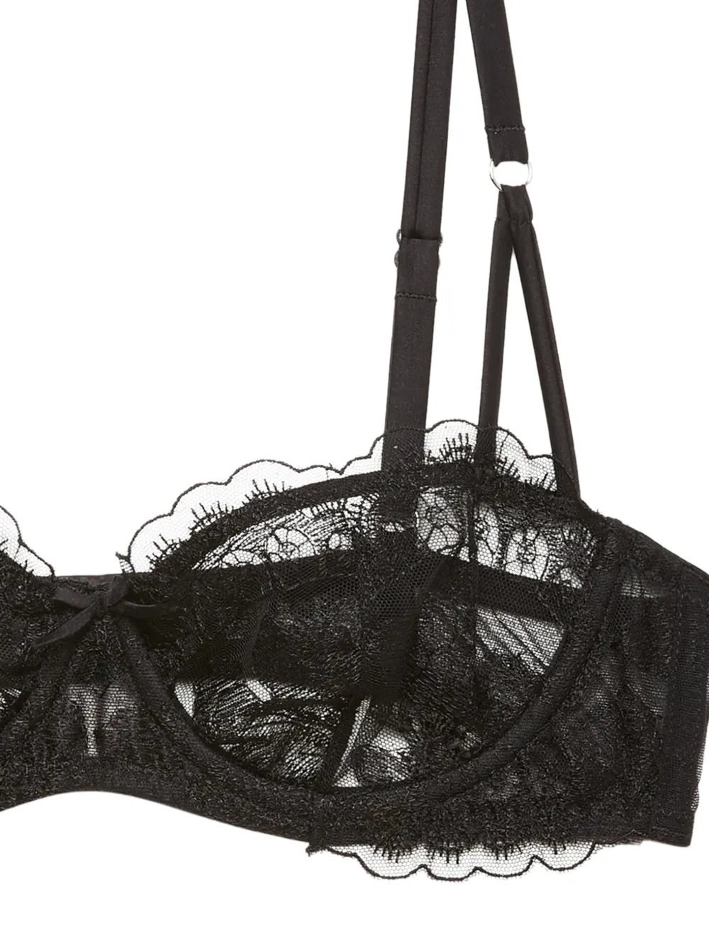 Fleur Du Mal Mila balconette bh met kanten afwerking Zwart