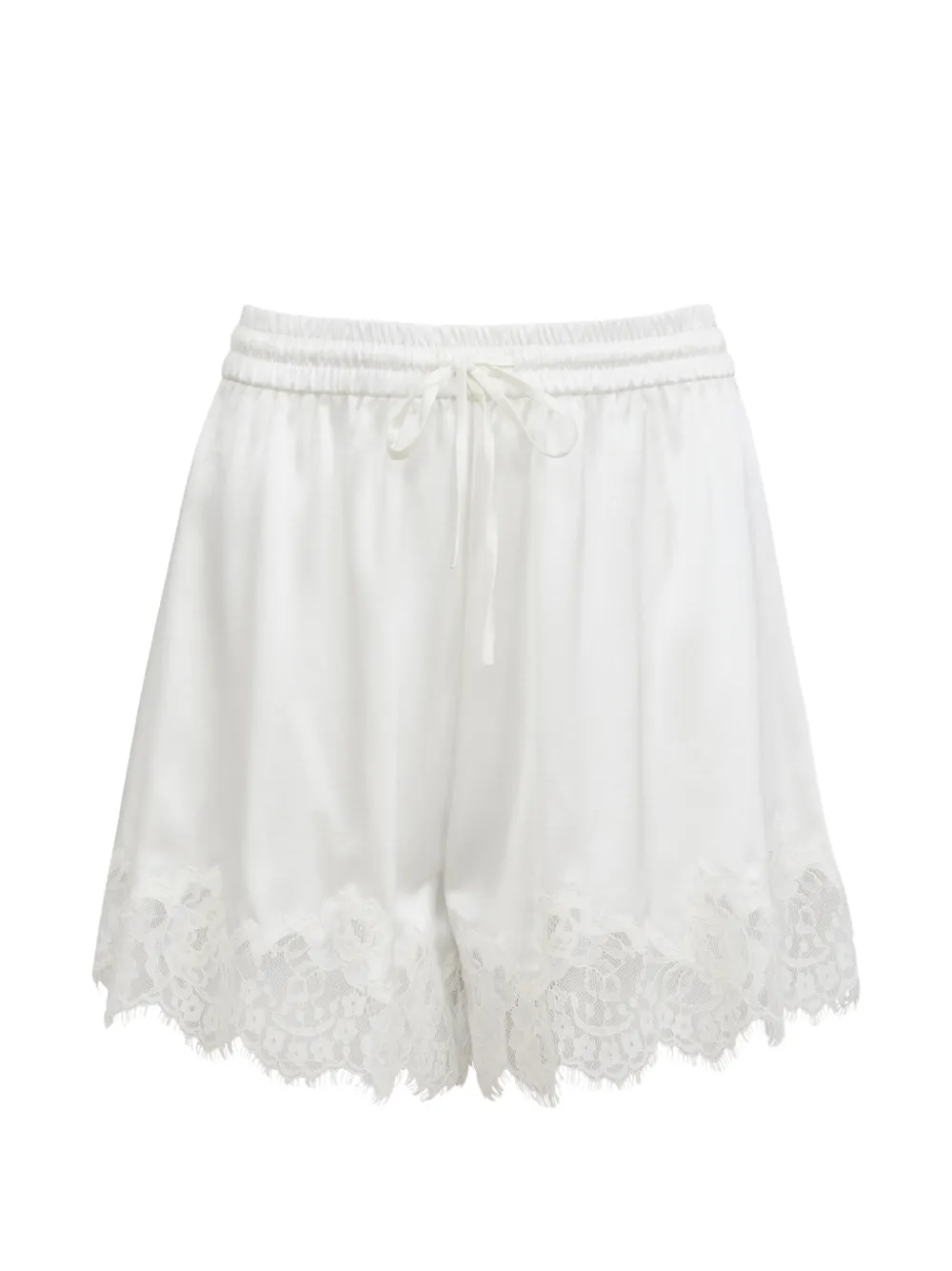 Fleur Du Mal Shorts Juliet in pizzo - Bianco