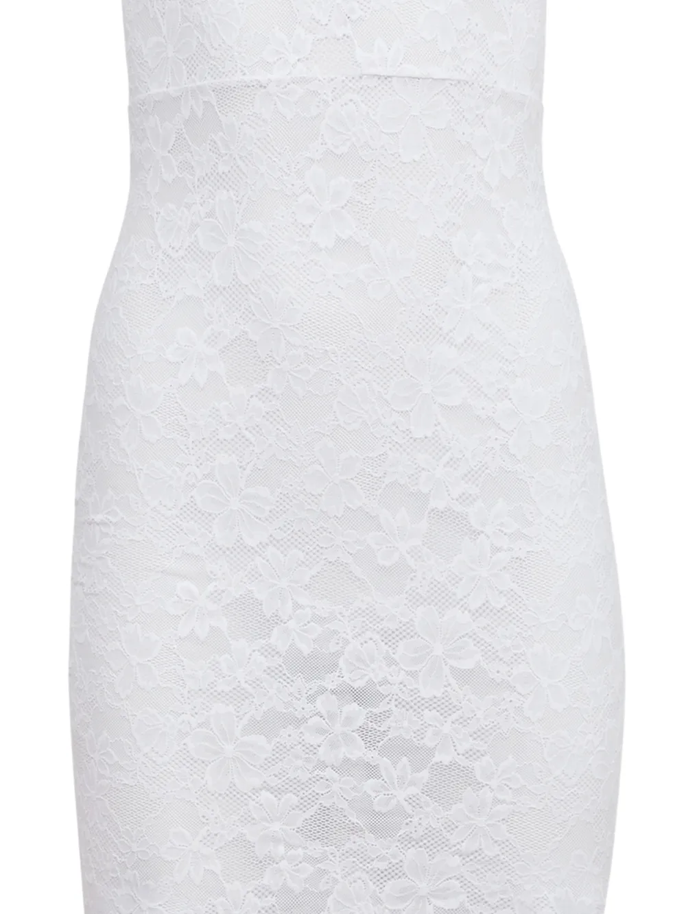 Fleur Du Mal Le Stretch midi-jurk met kant Wit