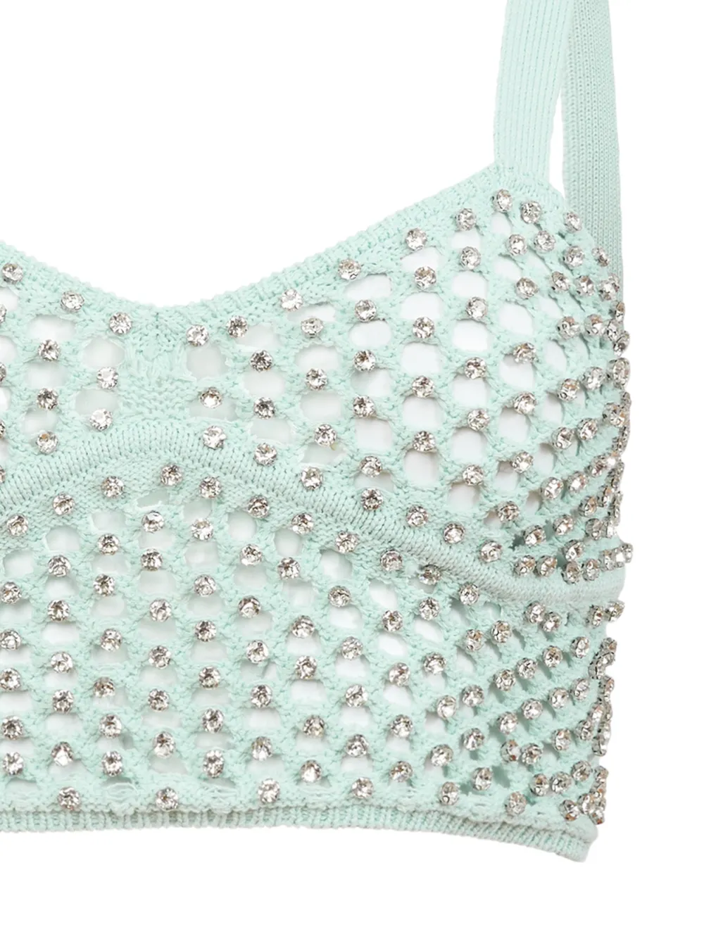  Fleur Du Mal Embellished Top - Green 