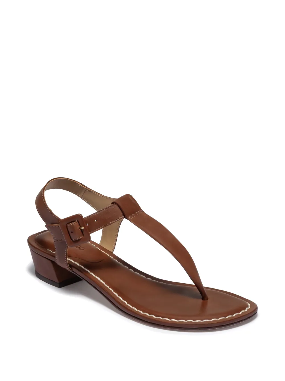  Bernardo Goyara Buckle T-strap Sandals - Brown 