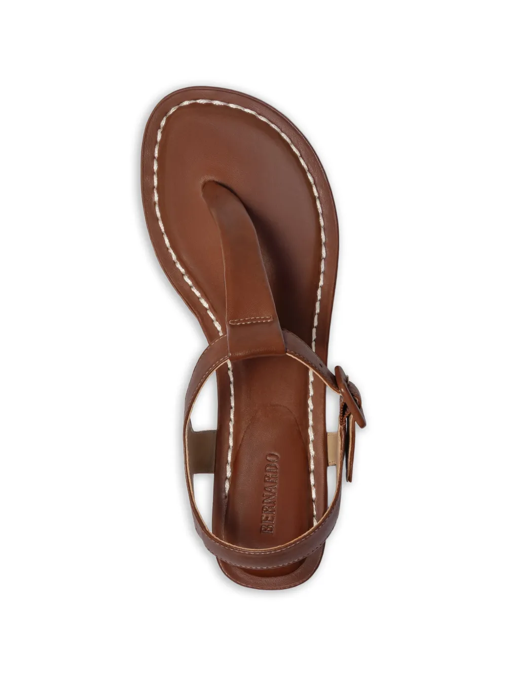  Bernardo Goyara Buckle T-strap Sandals - Brown 