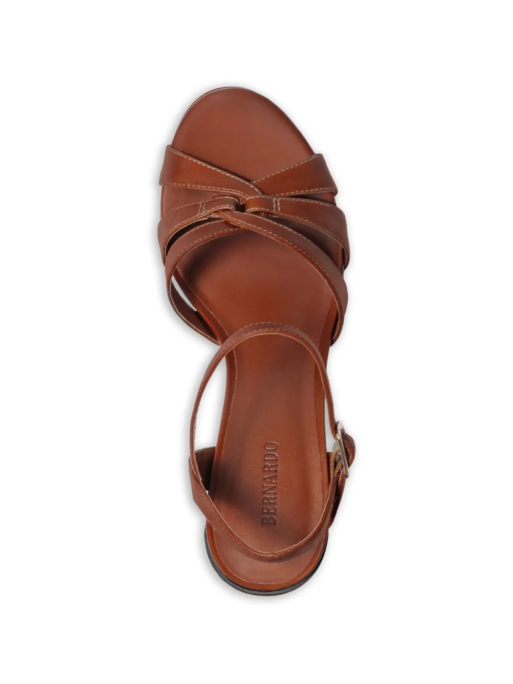 Bernardo Vittor geweven sandalen met plateauzool Bruin