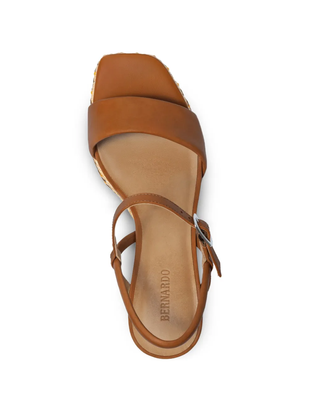 Bernardo Canto sandalen met bloemenprint en blokhak Bruin