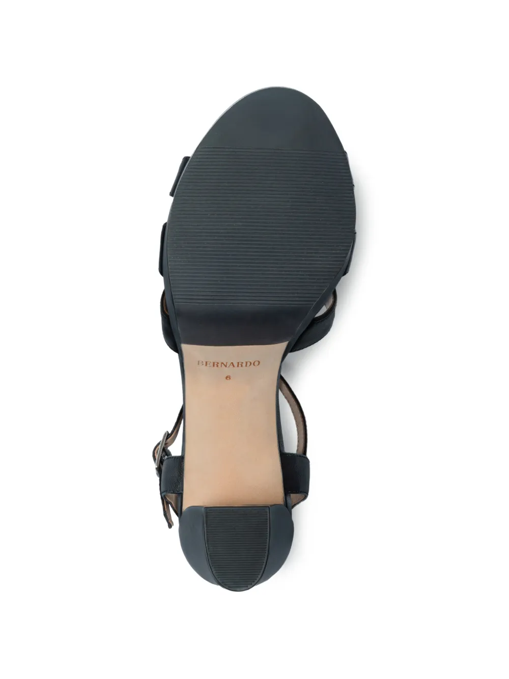 Bernardo Sandalen met plateauzool en bandjes Zwart