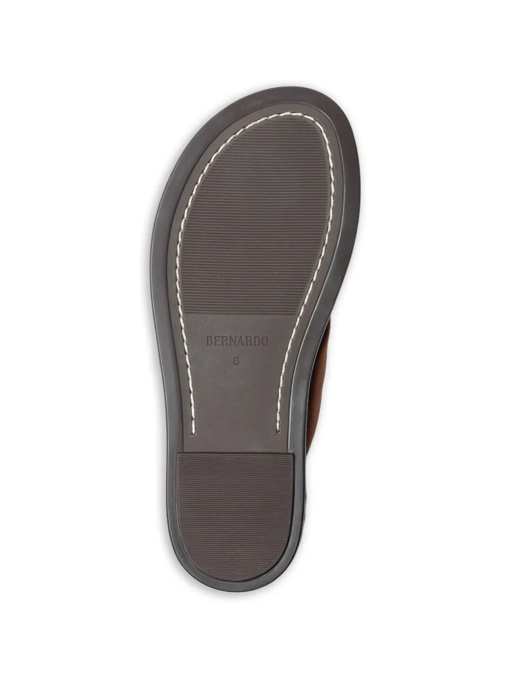 Bernardo Leren sandalen Bruin