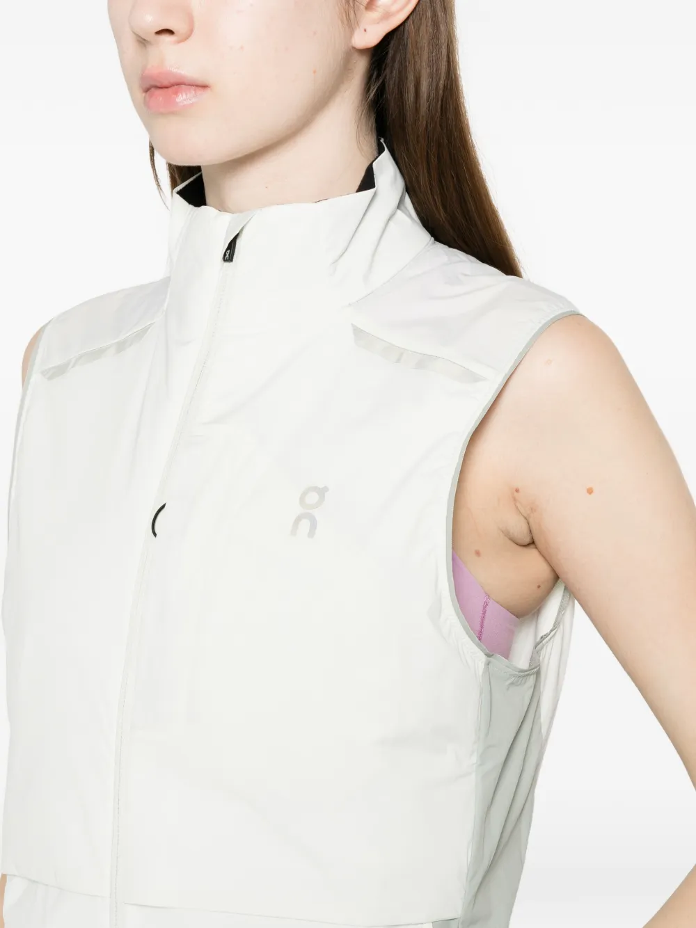 On Gilet met reflecterende vlakken Grijs
