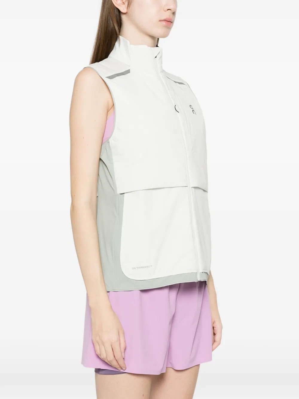 On Gilet met reflecterende vlakken Grijs