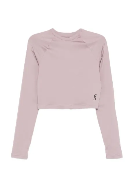 On logo-print T-shirt