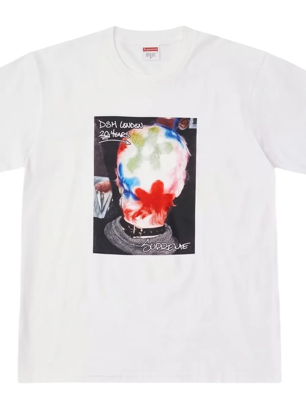 Supreme x Dover Street Market London 20th anniversary T-shirt met print Wit
