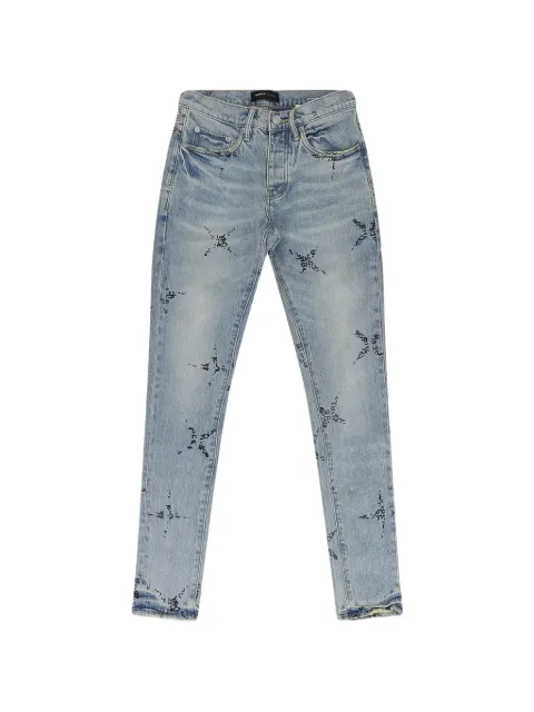 Purple Brand skinny jeans con monograma de estrella
