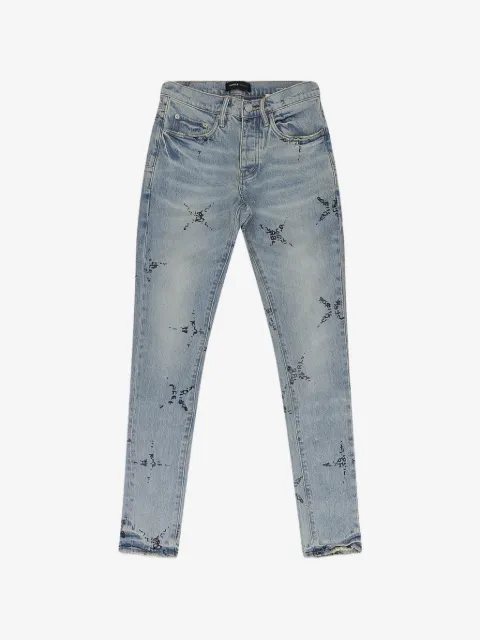 Purple Brand star monogram skinny jeans