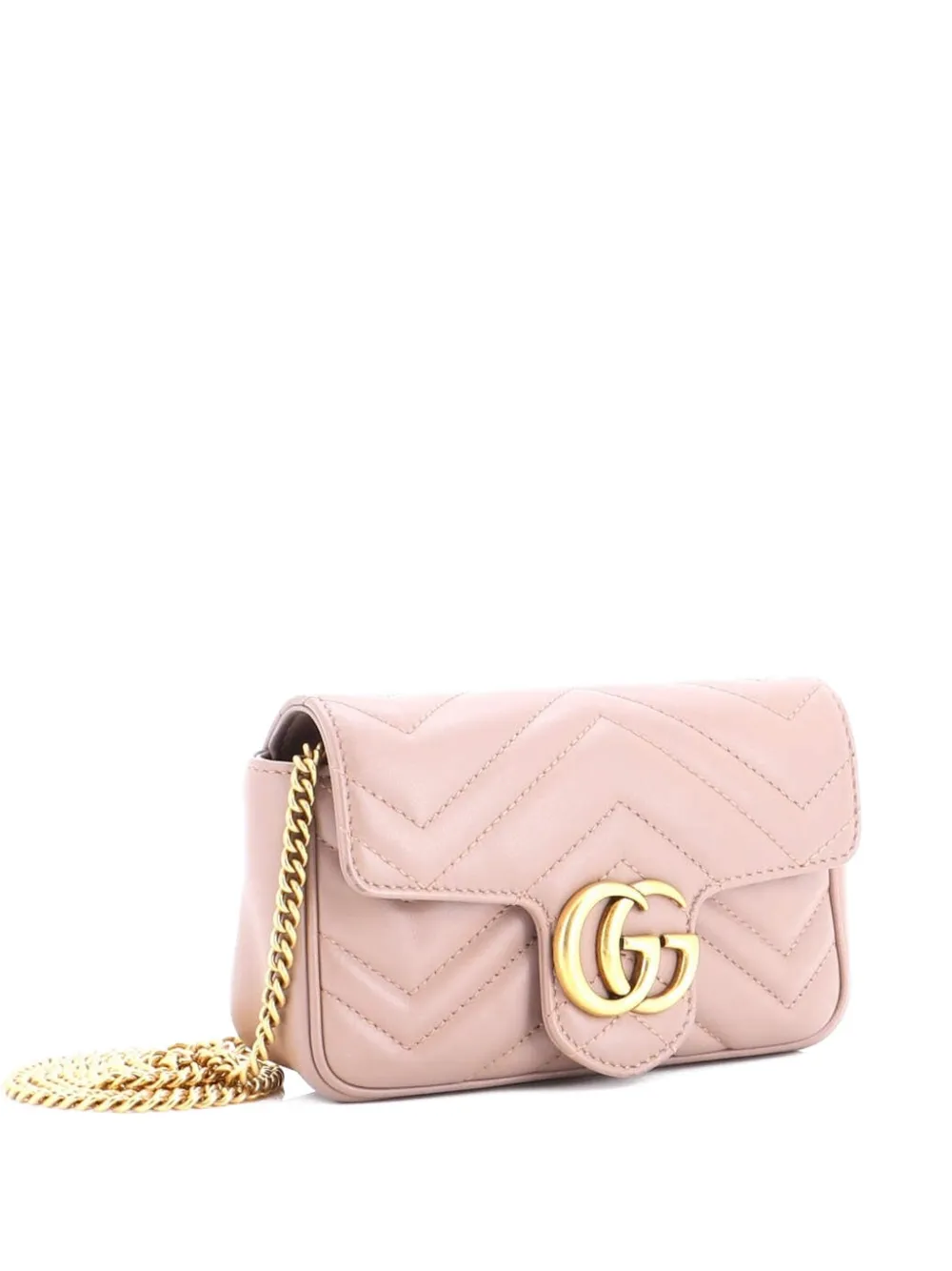 Gucci Pre-Owned Borsa a tracolla GG Marmont super mini in pelle matelassè con battente - Toni neutri