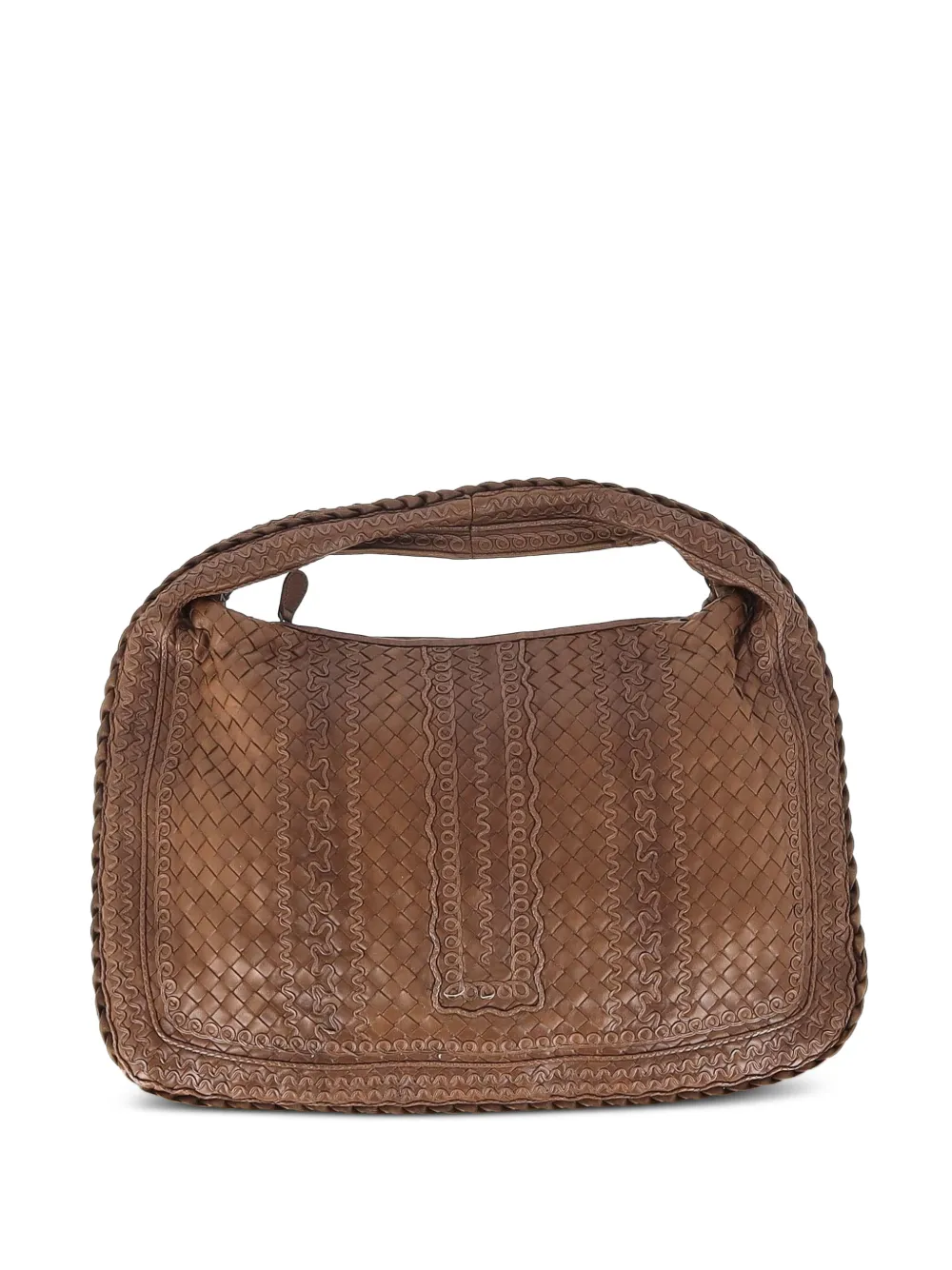 Bottega Veneta Pre-Owned 2024 woven leather hobo - Marrone