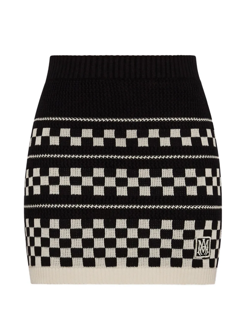 AMIRI check-pattern minn skirt - Nero