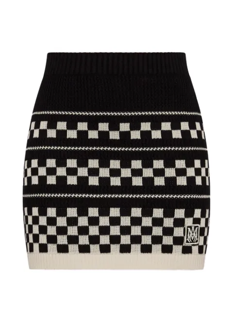 AMIRI falda con cuadros estampados