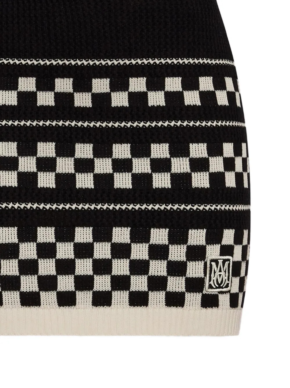  Amiri Check-pattern Minn Skirt - Black 