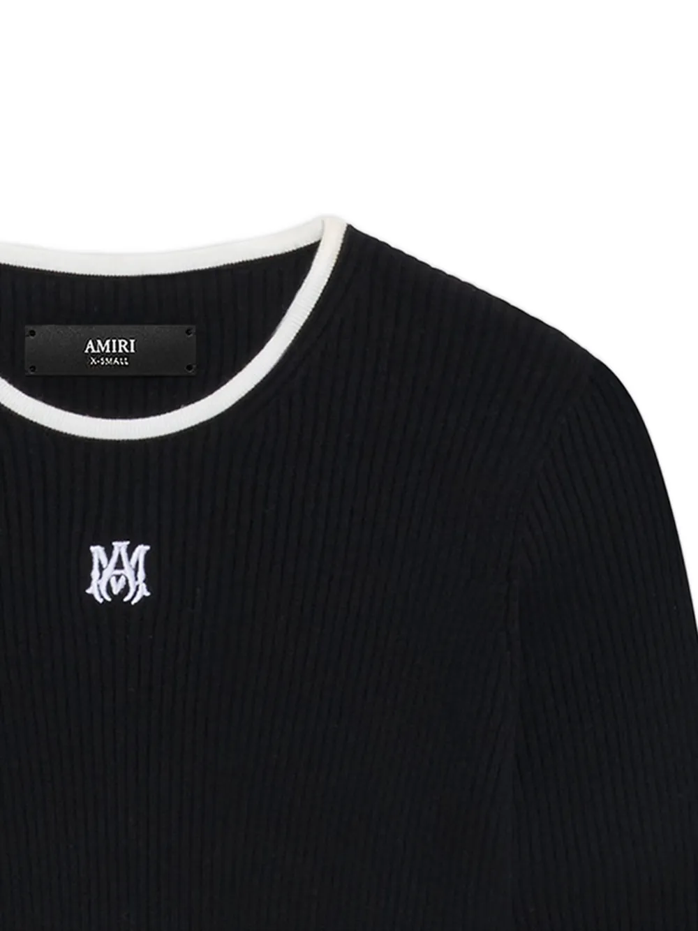  Amiri Logo Trim Knitwear - Black 
