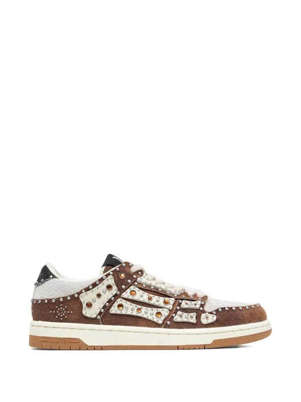AMIRI Skel スタッズ スニーカー | ブラウン | FARFETCH JP