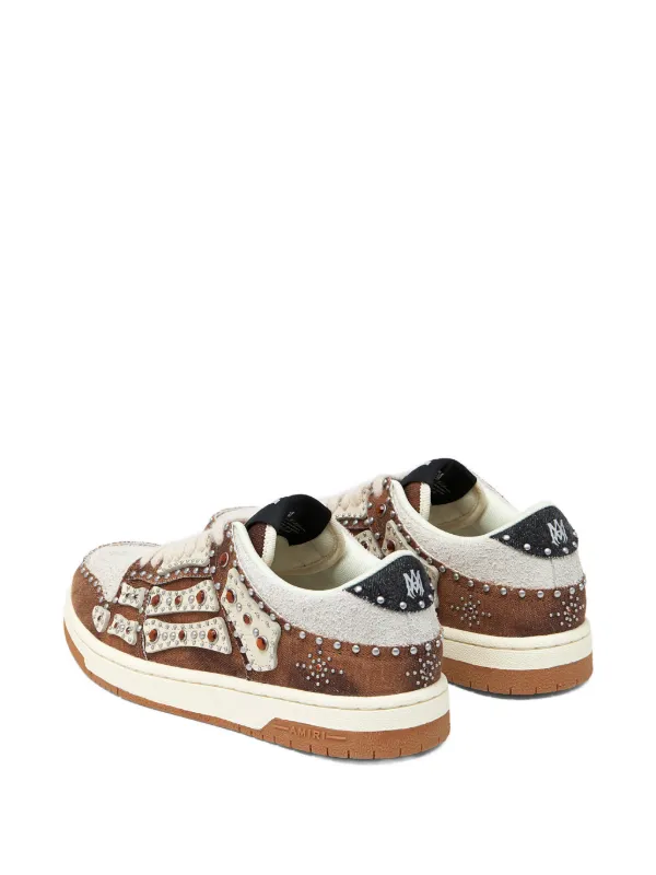 AMIRI Skel Top Low スニーカー ブラウン AMIRI Stud Skel Top Low Sneakers | Brown | FARFETCH