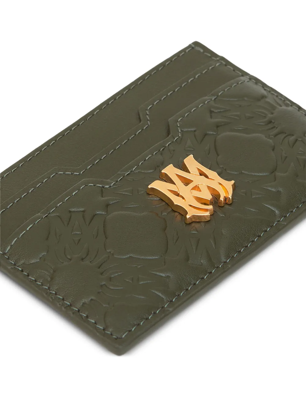  Amiri Ma Quad Leather Cardholder - Green 
