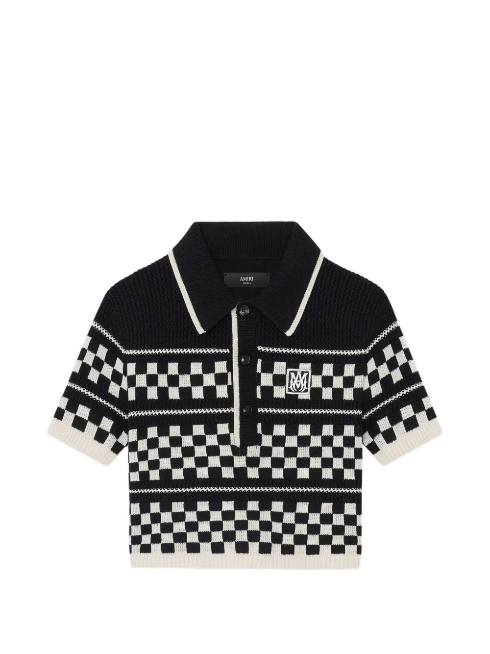 AMIRI check-pattern polo shirt - Nero