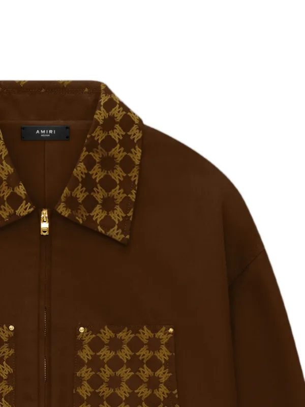 AMIRI MA Quad Jacquard Work Jacket | Brown | FARFETCH