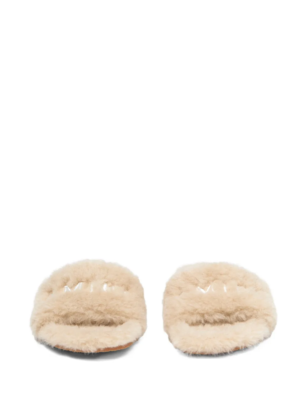 AMIRI logo-embroidery slippers Beige