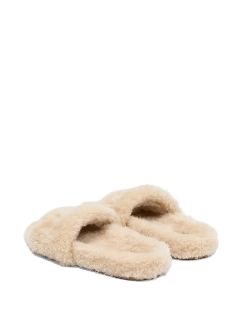 AMIRI logo-embroidery slippers Beige