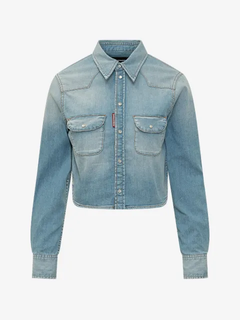 DSQUARED2 クロップド デニムシャツ