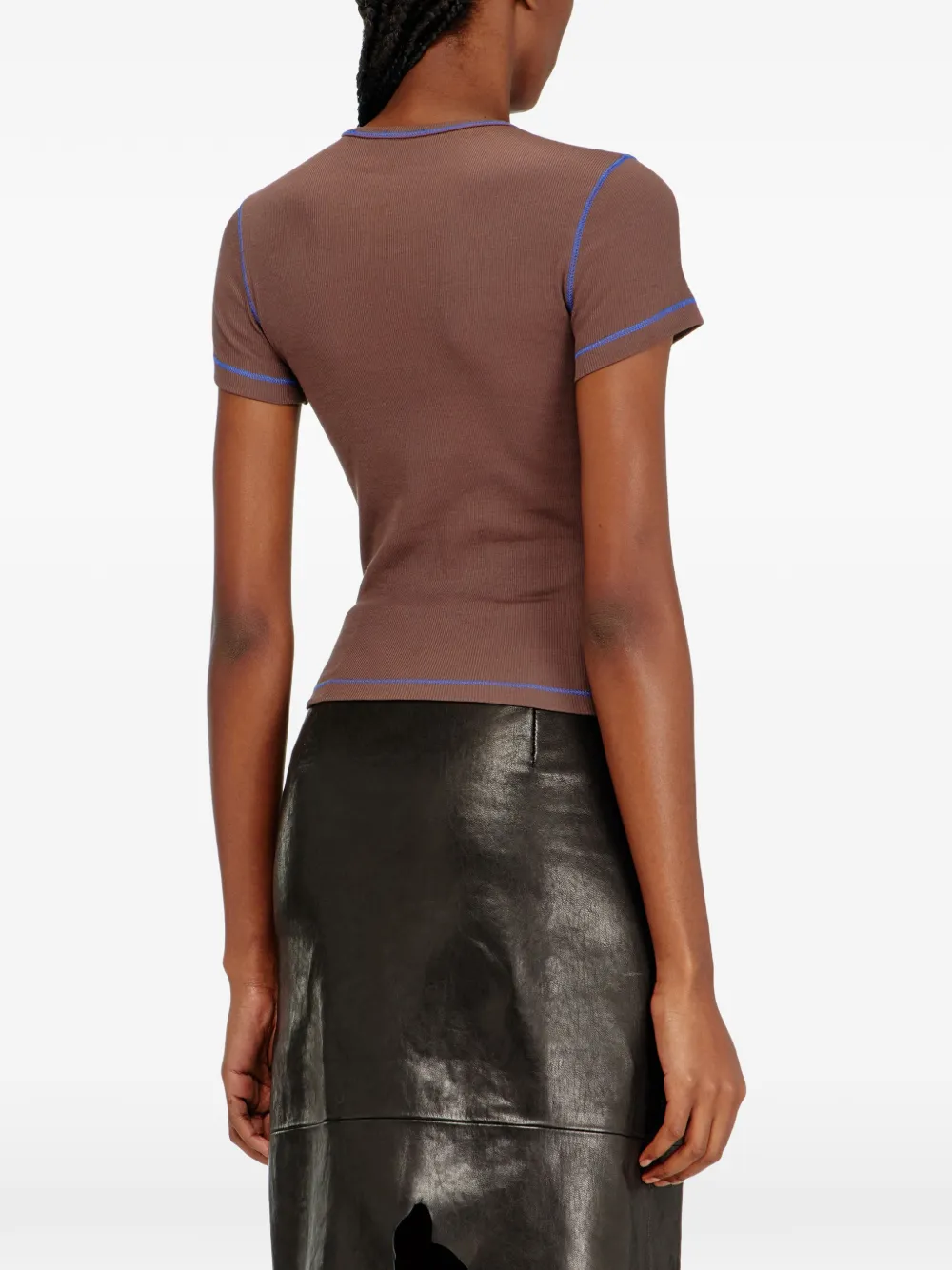 Diesel t-Brenda T-shirt met print Bruin