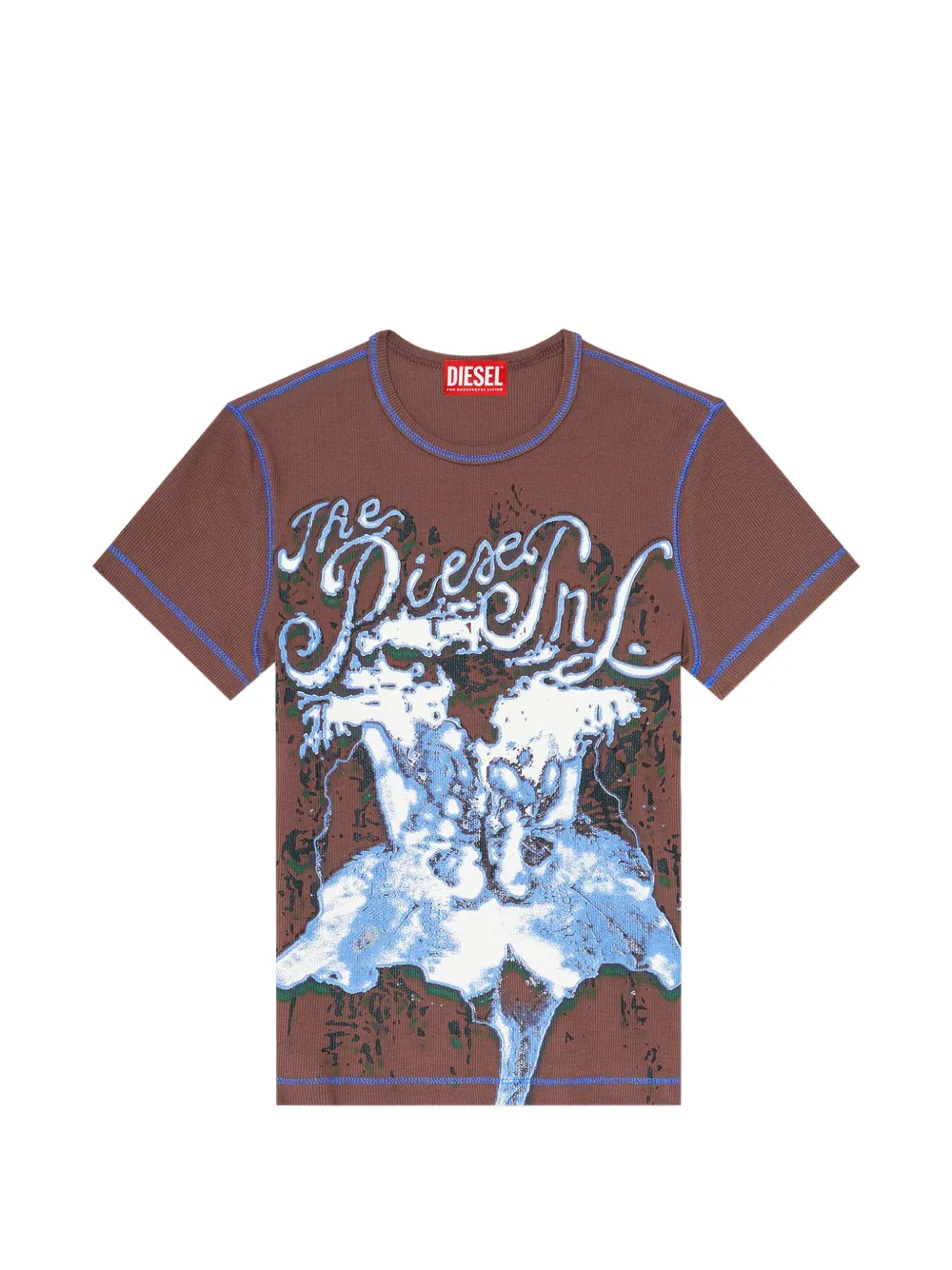 Diesel t-Brenda printed T-shirt - Marrone