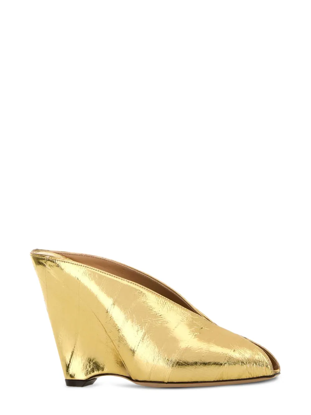 Ferragamo Alicia leather open-toe pumps Goud