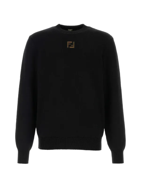 フェンディ　モノグラムセーター 美品 FENDI モノグラム セーター | ブラック | FARFETCH JP